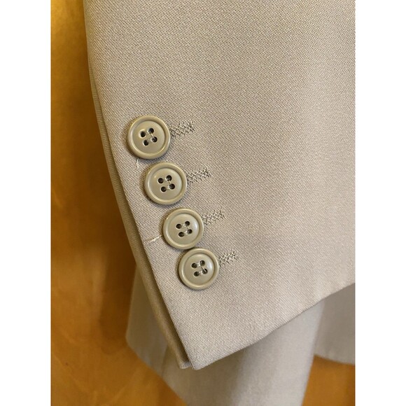 Vittorio ST. Angelo Men's 100% Polyester 3 Button Dress Suit Jacket Tan 52L - Picture 3 of 16